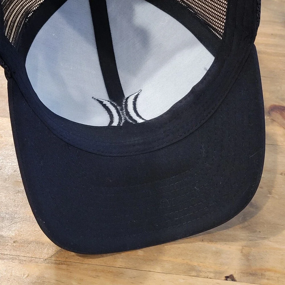 Hurley Snapback Black Mesh Back Trucker Black On Black Out Logo One Size